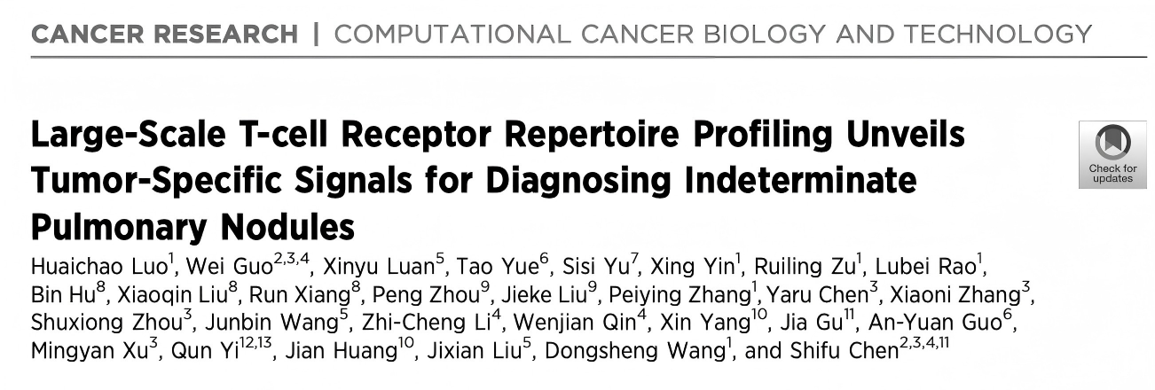 Cancer Research 论文封面
